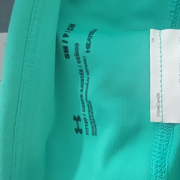 UNDER ARMOUR Small Green and Yellow Ankle Length Athletic Leggings - Picture 8 of 8